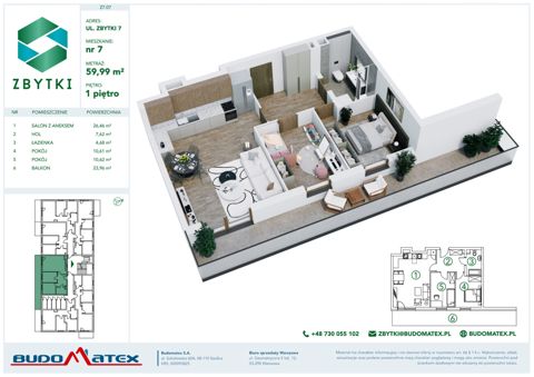 Plan 3 pok. 60m²