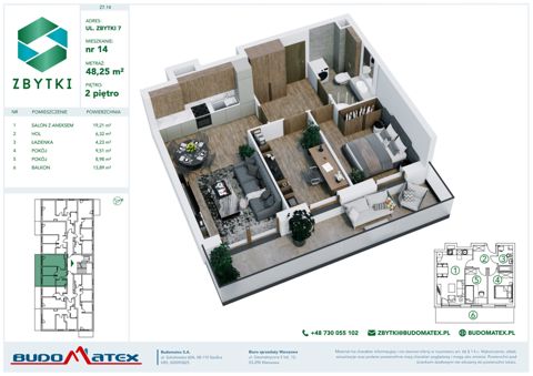 Plan 3 pok. 48m²