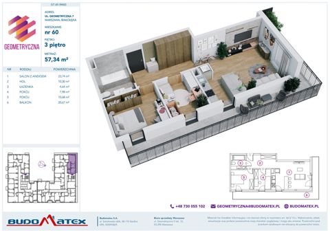 Plan 3 pok. 57m²