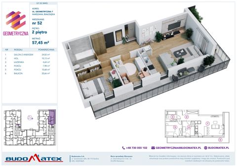 Plan 3 pok. 57m²