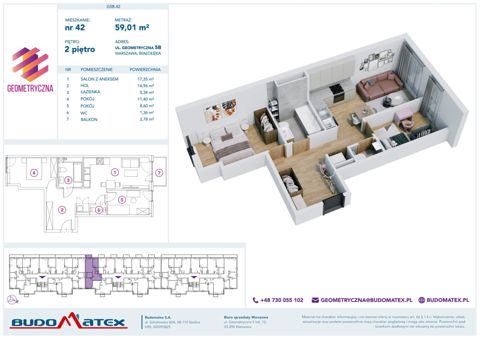 Plan 3 pok. 59m²