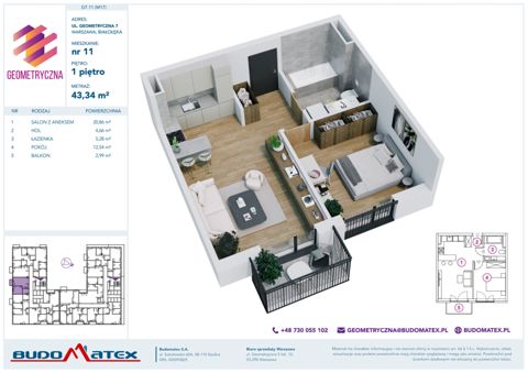 Plan 2 pok. 43m²