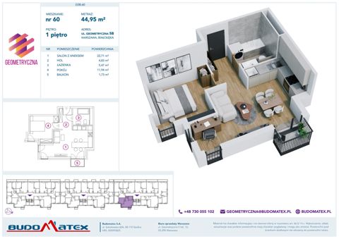 Plan 2 pok. 45m²