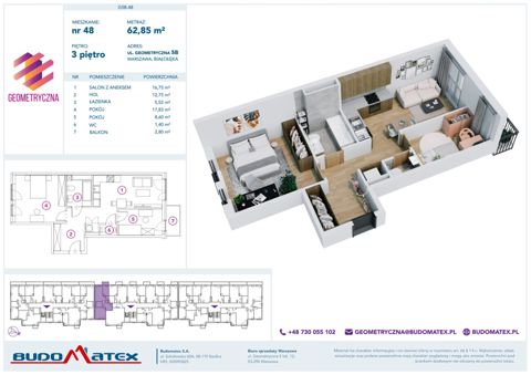Plan 3 pok. 63m²