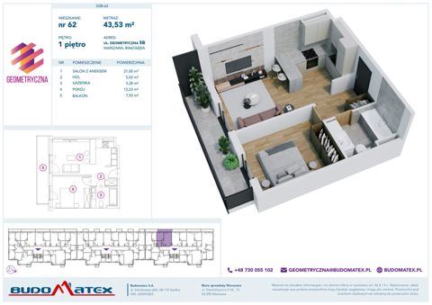 Plan 2 pok. 44m²