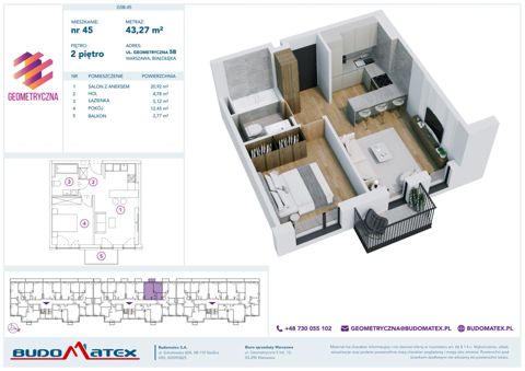 Plan 2 pok. 43m²