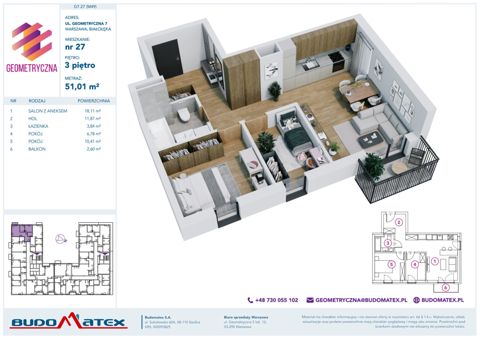 Plan 3 pok. 51m²