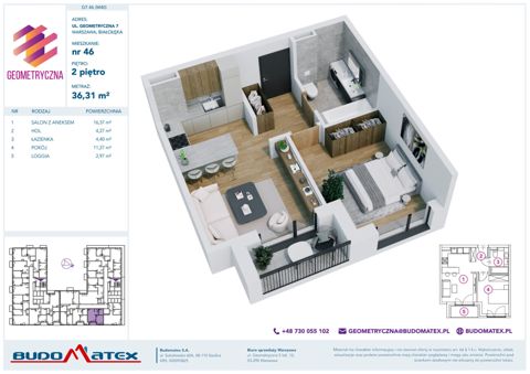 Plan 2 pok. 36m²