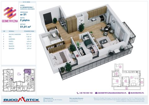 Plan 3 pok. 51m²