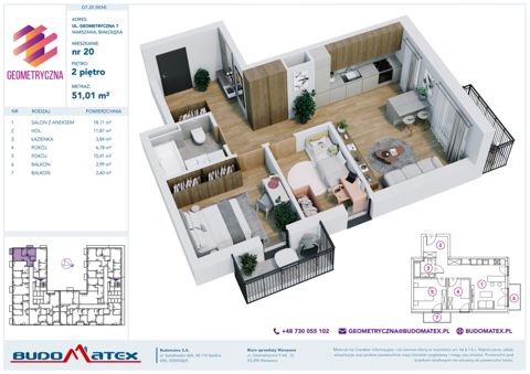 Plan 3 pok. 51m²