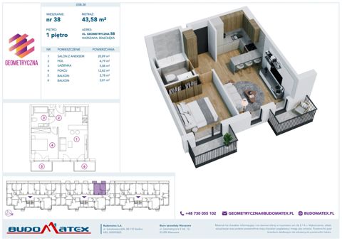 Plan 2 pok. 44m²