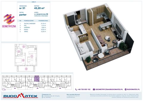 Plan 2 pok. 43m²