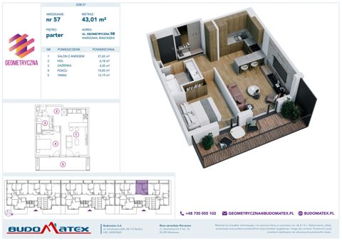 Plan 2 pok. 43m²