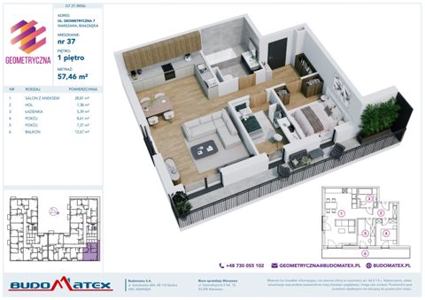 Plan 3 pok. 57m²