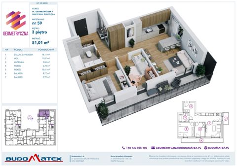 Plan 3 pok. 51m²