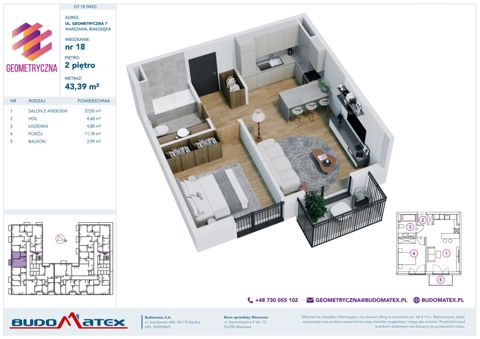 Plan 2 pok. 43m²