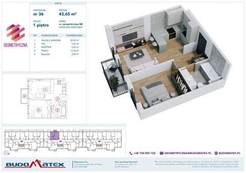 Plan 2 pok. 44m²