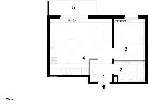 Plan 2 pok. 39m²