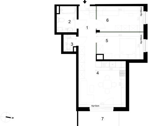Plan 2 pok. 69m²