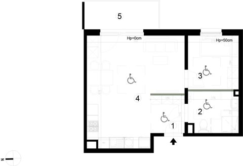 Plan 2 pok. 44m²