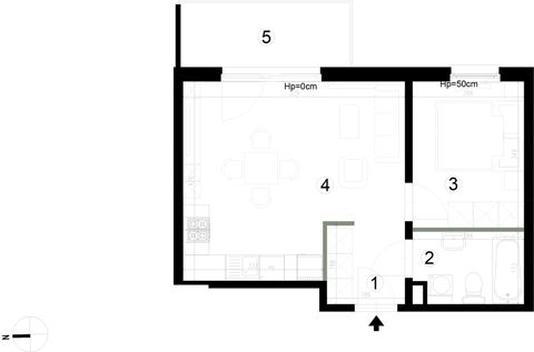 Plan 2 pok. 39m²