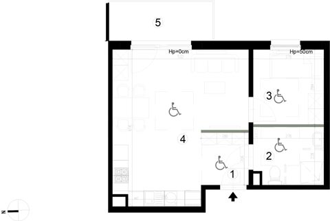 Plan 2 pok. 44m²