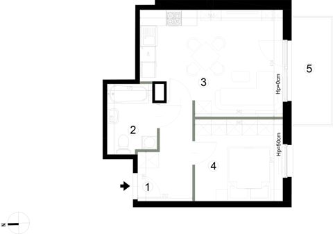 Plan 2 pok. 42m²