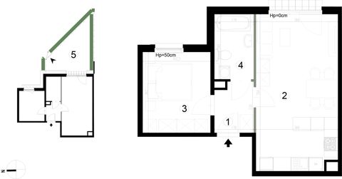 Plan 2 pok. 45m²