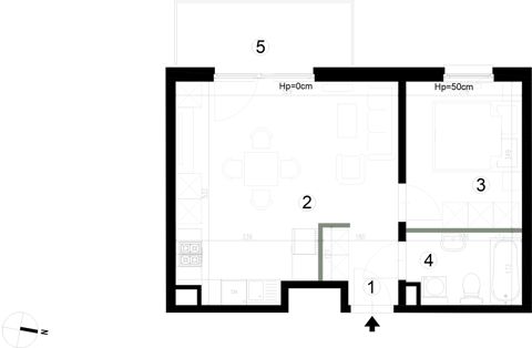 Plan 2 pok. 40m²