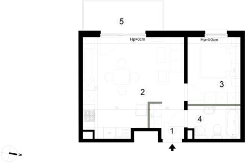 Plan 2 pok. 40m²