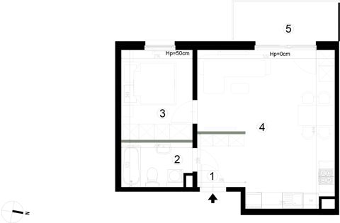 Plan 2 pok. 44m²
