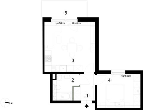 Plan 2 pok. 41m²