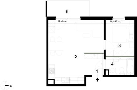 Plan 2 pok. 44m²