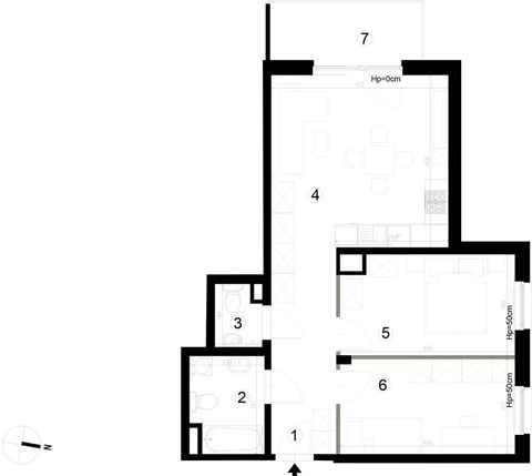 Plan 3 pok. 61m²