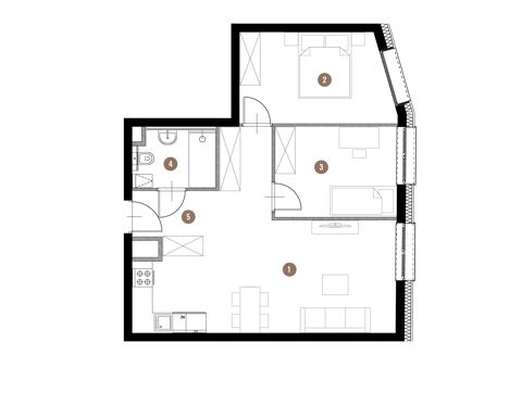 Plan 3 pok. 59m²