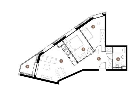 Plan 3 pok. 55m²