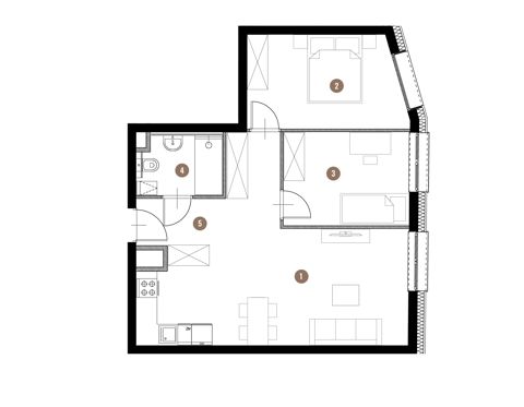 Plan 3 pok. 59m²