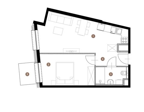 Plan 2 pok. 42m²