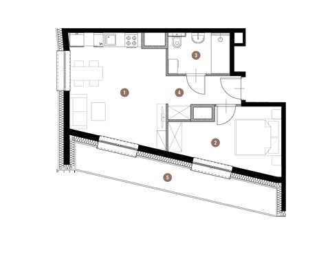 Plan 2 pok. 39m²