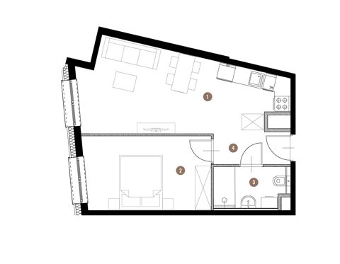 Plan 2 pok. 42m²