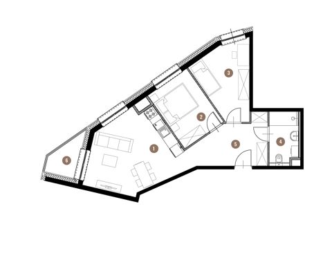 Plan 3 pok. 55m²
