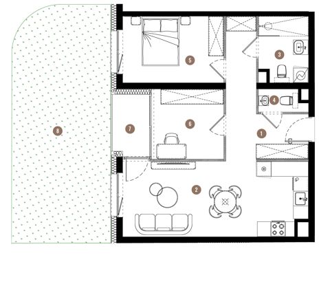 Plan 3 pok. 59m²