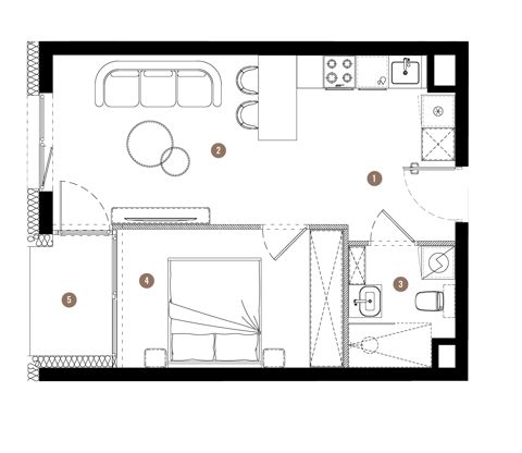 Plan 2 pok. 37m²