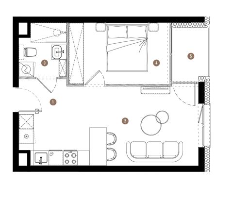 Plan 2 pok. 38m²