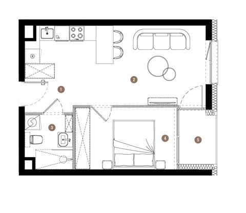 Plan 2 pok. 38m²
