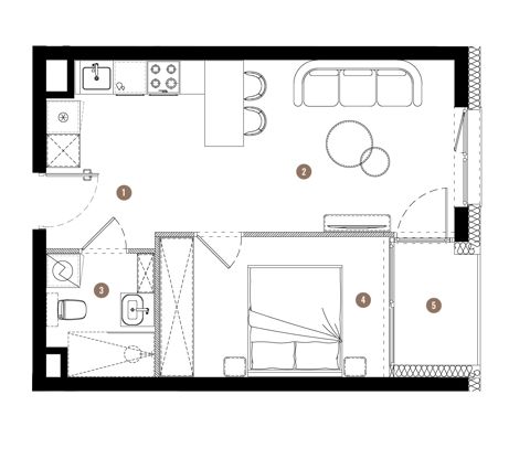 Plan 2 pok. 37m²