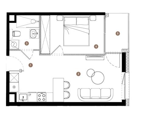 Plan 2 pok. 37m²
