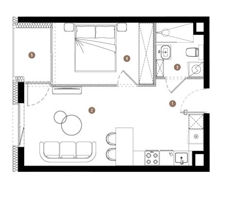 Plan 2 pok. 38m²