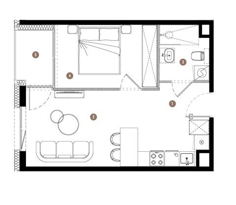 Plan 2 pok. 37m²