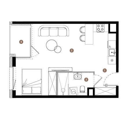 Plan 2 pok. 36m²